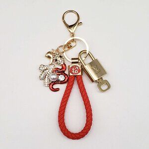 Authentic Louis Vuitton Lock & Key with unbranded Bagcharm, Keycharm, Keychain